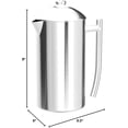 thumbnail image 2 of French Press Coffee Maker - 23 Ounce, Brushed Stainless Steel - Coffee Press & Cold Brew Pitcher - Stovetop Espresso Maker for Camping & Travel, 2 of 4