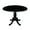 Black, variant on Pemberly Row Contemporary Drop Leaf Dining Table in White Finish