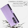 thumbnail image 6 of Dteck Wallet Case for Samsung Galaxy S24 FE 6.7" 2024, Premium PU Leather Folio Magnetic Closure Card Holder Kickstand Full Protection Phone Case Compatible with Samsung Galaxy S24 FE,Purple, 6 of 6