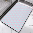 thumbnail image 2 of Soft Microfiber Bathroom Runner Rug - Checkered Long Bath Mat, 20x32 inches, Non-Slip, Water-Absorbent, Machine Washable., 2 of 5