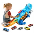 thumbnail image 3 of Transformer Dinosaurio Transporte Juguete Vehículo 13 En 1 Modelo Azul, 3 of 4
