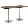 thumbnail image 3 of KFI Studios Mode 3.5' x 8' Bistro Table, River Cherry, Silver, 3 of 3