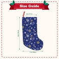 thumbnail image 3 of Uemuo Golden Snowflakes Royal Blue Print Christmas Stockings, 18inch Xmas Hanging Stocking Decorations for Christmas Party Family Decor, 3 of 7