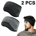thumbnail image 1 of Diadema protectora para los oídos de lana para exteriores, 2 uds., cáñamo negro y gris cáñamo oscuro, 1 of 1