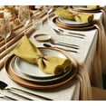 thumbnail image 4 of Vargottam Designer Cotton Twill Napkins - Set of 12, 20-Inch, Yellow Solid Color, Durable & Absorbent Cloth Napkins for Dining, Parties, and Home Decor - Machine Washable, 4 of 7