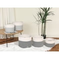 thumbnail image 5 of Unique Bargains Woven Storage Basket Bin with Handle for Clothes Home Decor White Black M, 5 of 5