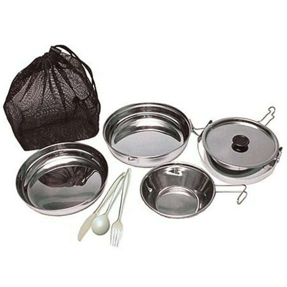 Olicamp Stainless Steel Deluxe Mess Kit, Lightweight and Durable, Great for Backpacking