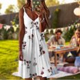 thumbnail image 1 of Vestido Suspendido Summer Beach Sling Dress Casual Printed Vest Dress Soft Plus Size (Rojo 4XL) Cgtredaw Para estrenar, 1 of 1