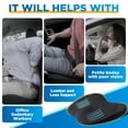 thumbnail image 3 of QUTOOL Car Seat Cushion, Memory Foam Wedge Booster Seat Cushion for Better Driving Visibility, 2-in-1 Seat & Lumbar Support, Non-Slip Breathable Cushion for Car, Truck, SUV & Office Chair, Black, 3 of 9