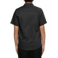 thumbnail image 3 of Unique Bargains Men's Button Down Short Sleeves Cotton Polka Dots Shirt S (US 34) Black, 3 of 7