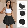 thumbnail image 5 of Ruffle Skorts for Woman Boho Tiered Flowy Short Skirt High Waist Mini Skirts Casual Summer Beach Outfits, 5 of 6