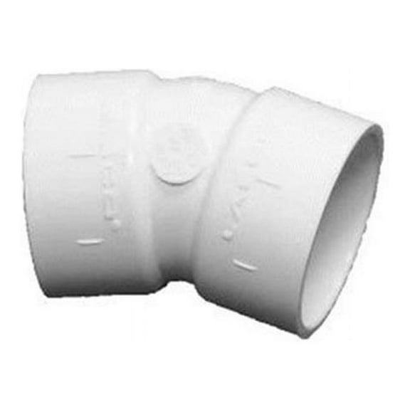 Westlake Pipe & Fittings PVC, 22-1/2 Elbow, 6 in, 6 in 465060