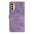 thumbnail image 2 of Compatible avec Motorola Moto G42 Étui Embossé Papillon avec Portefeuille et Support, 2 of 5