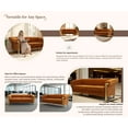 thumbnail image 2 of Newest Mid-Century Orange Velvet Sofa 3-Seater - Chesterfield Channel Tufted Design with Gold Metal Legs, Living Room Centerpiece, 2 of 14
