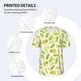 thumbnail image 3 of KLL Cartoon Corn for Men's Baseball Shirts,Short Sleeve Casual Shirts Button Down Shirt for Men Beach Summer Wedding Shirt-3X-Large, 3 of 7