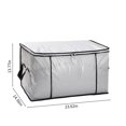 thumbnail image 3 of Large Capacity Storage Bag with Handle and Zipper - Foldable, Washable Travel & Moving Bag for Clothes, Pillows, Quilts, 60x37x35cm, 3 of 8