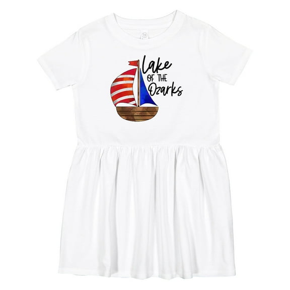 Inktastic Lake of the Ozarks Sailboat Girls Toddler Dress