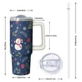 thumbnail image 2 of Xmas Holiday 30oz Christmas Tumbler with Handle, Santa Snowman Cup with Lid, Winter Festive Stainless Steel Coffee Mug, Gifts for Women, 2 of 5