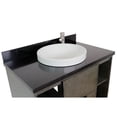 thumbnail image 4 of Bellaterra Home 37" Single wall mount vanity in Linen Gray finish top with Black galaxy and rectangle sink, 4 of 12