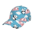 thumbnail image 6 of Lsque Panda Flying in the Baseball Cap Trucker Low Profile Hat Golf Dad Hat Adjustable Original Classic Unconstructed Plain Cap Men Women, 6 of 9