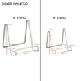 thumbnail image 3 of Tripar 4" Silver Painted Square Wire Display Stand for Plates, Artwork, Framed Photographs (6 Pack), 3 of 5
