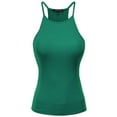 thumbnail image 1 of FashionMille Women Regular Fit Casual Basic Active High Neck Ribbed Tank Top, 1 of 5
