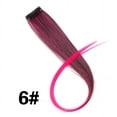 thumbnail image 6 of Clip-In One Piece Ombre Hair Extensions in Pure Color - Straight Long Synthetic 2 Tone Hair Pieces, 6 of 63
