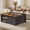 Black, variant on EDX Modern Lift Top Coffee Table with Hidden Storage & Adjustable Shelves, Square Farmhouse Center Table for Living Room, Black