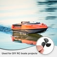 thumbnail image 5 of 1 Set RC Boat Propeller, 3 Blades Propellers 4.8mm Hole Dia 52mm OD CW/CCW Clockwise Rotating Drill Propeller, Black, 5 of 7
