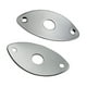 thumbnail image 1 of Placa Jack curvada ovalada de 2 piezas para bajo de Guitarra Eléctrica Yuyangstore Plata, 1 of 8