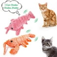 thumbnail image 3 of 1pcs Homard Électrique Coloré en Forme de Chair Homard Électrique USB simulation de Crevette Jouet en Peluche pour Chat, 3 of 8