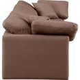 thumbnail image 4 of Meridian Furniture Indulge 94" Vegan Leather Modular Sofa in Brown, 4 of 9