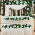 thumbnail image 5 of HCBY 5.6ft Blue Garland Rose Vines Wedding Flowers Blue Flowers Artificial for Decoration Wall Hanging Garland for Mantle Party Flower Floral Backdrop Table Centerpiece Decor, 5 of 5