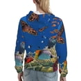 thumbnail image 7 of Daiia Colorful Coral Reef Pattern Women's Fashion Hoodies & Sweatshirts with Kangaroo Pocket Hooded Sweatshirt with Eye-catching Drawstrings-Medium, 7 of 7