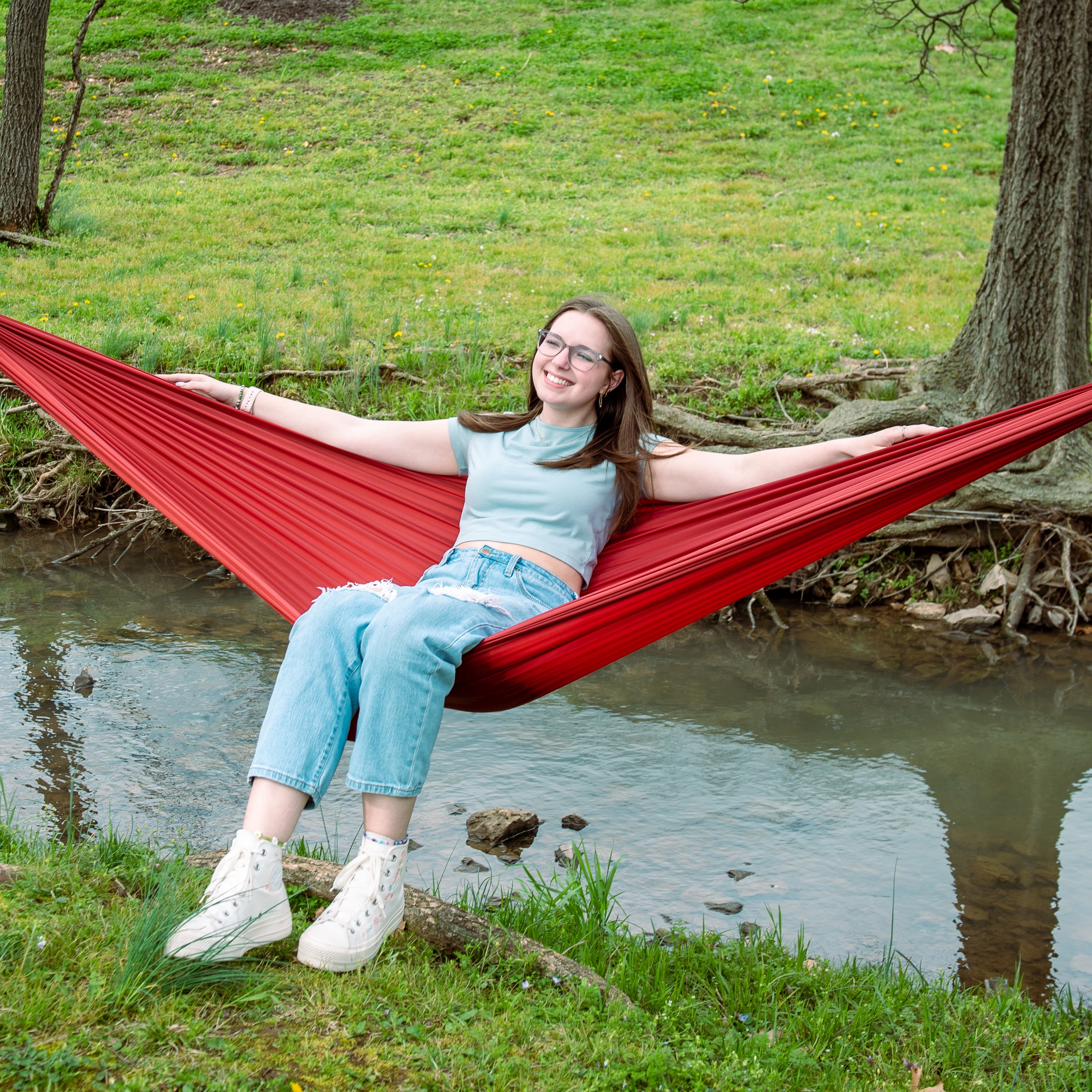Equip 1 Person Tree Hammock Red Bloodstone, Size 108" L x 56" W x .05" H