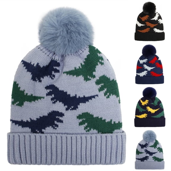 Knitted Wool Hat for Women Warm Winter Thermal Beanie Cap