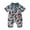 Light Blue, variant on Western Baby Boy Summer Infant Cow Print Polo Romper Shorts Jumpsuit One Piece Outfits Cowboy Country Clothing 3 6 12 18 Months