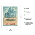 thumbnail image 2 of France - Ship Your Parcels By Plane (Expédiez Vos Colis Par Avion) Air France - Vintage Airline Travel Poster by Max Ponty c.1949 - Bamboo Fine Art 290gsm Paper Print (Unframed) 18x24in, 2 of 4