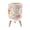 Color 1, variant on Small Trash Can with Lid Pink Floral Paisley Seamless White Botanical Leaves Vintage Decorative 1.8 Gallon Dog Proof Trash Can Round Garbage Can Waste Bin Wastebasket for Nursery Bedroom Living Room