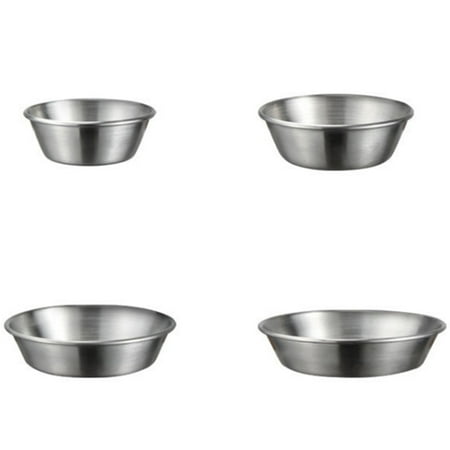

4PCS Korean Dipping Dish Western Steak Sauce Dish Sauce Cup Dipping Sauce Bowl Kimchi Dish Barbecue Dish Stainless Steel