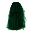 thumbnail image 3 of CONZONE Carnival Womens Tulle Maxi Skirt Solid Color A Line High Waist Mesh Tutu Skirts for Funny Festival Stage Performance, 3 of 3