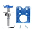 thumbnail image 1 of Plantilla para bisagra de panel de puerta Plantilla para bisagra Plantilla para carpintería flexible Localizador de herramientas para bricolaje Guía azul, 1 of 8