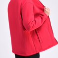 thumbnail image 5 of CUZIBR Women Winter Coat Long Sleeve Zip Up Thick Warm Lined Fuzzy Jacket Loose Fit Lightweight Outerwear Cozy Soft Comfortable Casual Wear With Pockets Dailywear,RD3,XXL, 5 of 6
