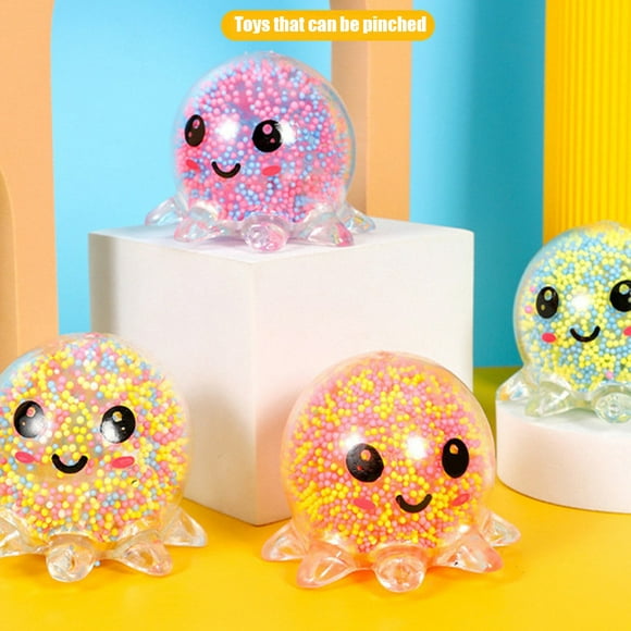 Amyove Poulpe Brillant Squishy Toys Decompression Anxiété Soulagement Squeeze Toys pour Enfants Hommes Femmes Cadeaux