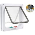 Indoor Cat Door 4Way Locking Pet Door for Cats and Small Dogs Indoor