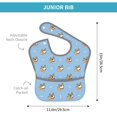thumbnail image 4 of Hirioo Cute Cartoon Corgi for Baby Waterproof Pocket Bib Adjustable Closed for Babies Toddlers with Large Pocket 6-24Months, 4 of 8
