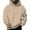 Khaki, variant on LUOGENLI Hoodies for Men Zip up Navy Blue Male Fashion Casual Letter Part Print Hooded Pullover Long Sleeve Drawstring Hooded Sweater Tops Hoodies for Men Cotton Full Zip Coffee Size XL
