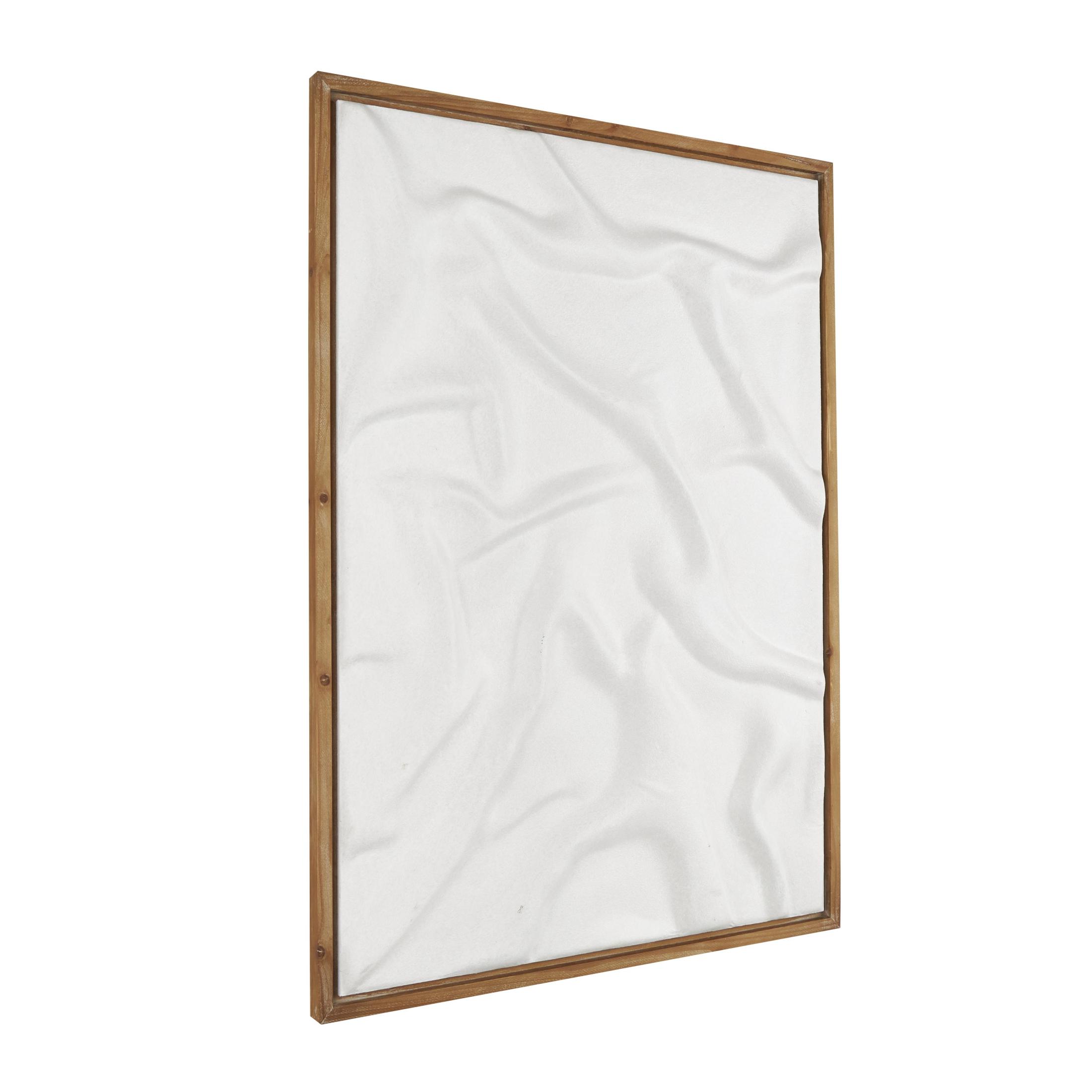 32" x 45" Abstract Dimensional Shaped Abstract Framed Wall Art with Brown Wooden Frame, by DecMode