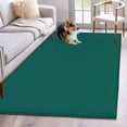 thumbnail image 2 of Dark Green Large Area Rugs for Bedroom Living Room, Soft Non Slip Carpet Bedside Rug, Modern Pure Dark Green Rectangular Floor Cover Kitchen Accent Rug 4'x6' for Dining Room/Office, 2 of 9