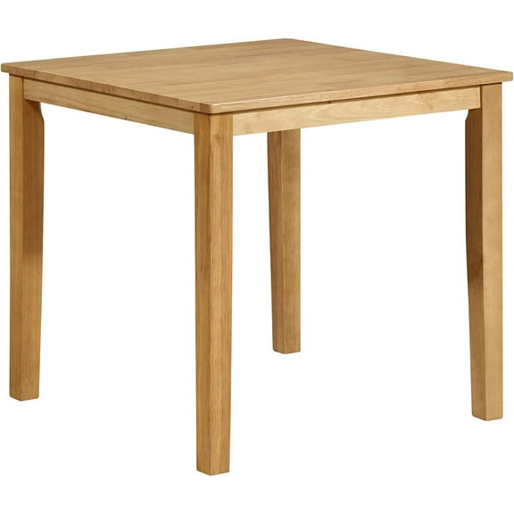 - Kurmer Square Solid Wood Dining Room Kitchen Table, Natural Oak